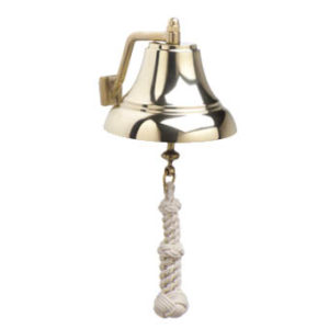 7" Brass Bell w/ Off-White Monkey's Fist Lanyard