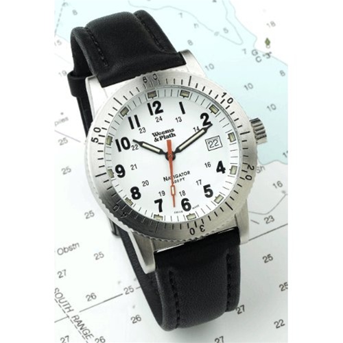 Weems & Plath 2006W Classic 38mm Navigator Watch- White Dial – MORBAI