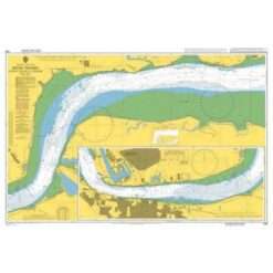 British Admiralty Nautical Chart 1186 River Thames Canvey Island to Tilbury