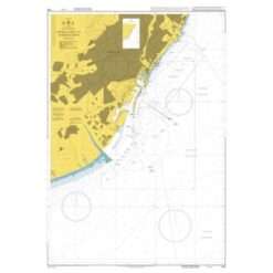 British Admiralty Nautical Chart 1196 Approaches to Barcelona