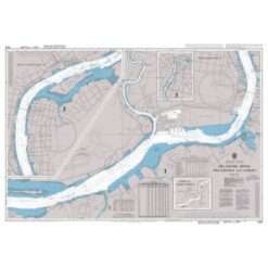 British Admiralty Nautical Chart 2604 Delaware River Philadelphia and Camden