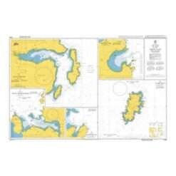 British Admiralty Nautical Chart 3299 Plans in the Shetland Islands