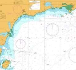 British Admiralty Nautical Chart 3348 Outer Approaches to Zhanjiang and Shuidong Gangqu