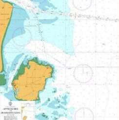 British Admiralty Nautical Chart 3351 Approaches to Zhanjiang Gang