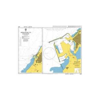 British Admiralty Nautical Chart 3352 Approaches to Banghazi