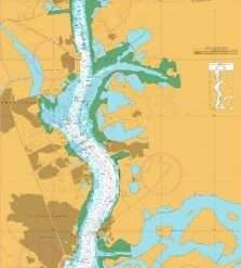 British Admiralty Nautical Chart 3364 Zhanjiang Gang, Northern Part