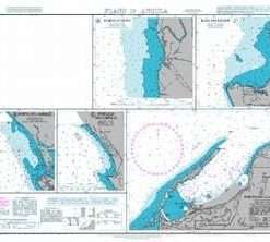 British Admiralty Nautical Chart 3448 Plans in Angola