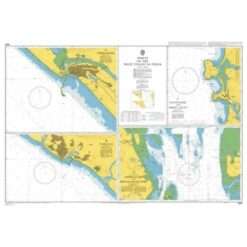British Admiralty Nautical Chart 3460 Ports on the West Coast of India