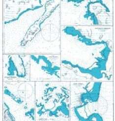 British Admiralty Nautical Chart 3475 Plans on the East Coast of Luzon