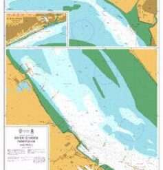 British Admiralty Nautical Chart 3496 River Humber Immingham and Hull