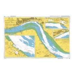 British Admiralty Nautical Chart 3497 River Humber Immingham to Humber Bridge