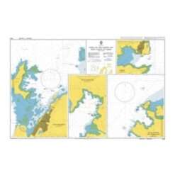 British Admiralty Nautical Chart 3525 Ports on the North and West Coasts of Sabah