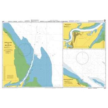 British Admiralty Nautical Chart 3584 Ports on the North East Coast of Sumatera