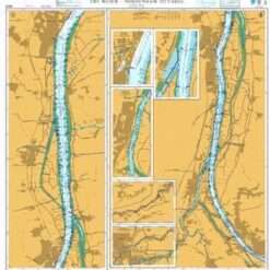 British Admiralty Nautical Chart 3622 The Weser Nordenham to Farge