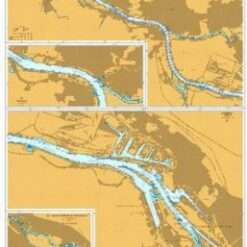 British Admiralty Nautical Chart 3623 The Weser – Farge to Bremen