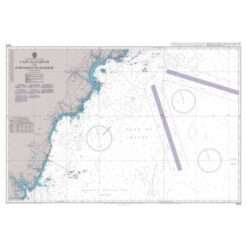 British Admiralty Nautical Chart 3676 Cape Elizabeth to Portsmouth Harbor