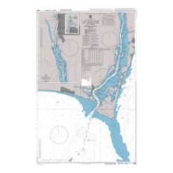 British Admiralty Nautical Chart 3688 Cape Fear River and Approaches including Wilmington