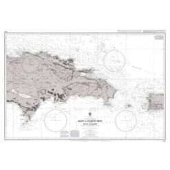 British Admiralty Nautical Chart 3689 Eastern Part of Haiti to Puerto Rico including Mona Passage