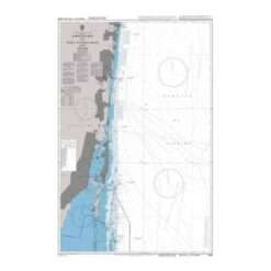 British Admiralty Nautical Chart 3699 Approaches to Port Everglades and Miami
