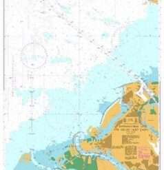 British Admiralty Nautical Chart 3713 Approaches to Abu Dhabi (Abu Zaby)
