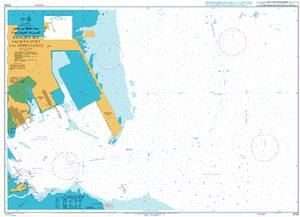 British Admiralty Nautical Chart 3734 Khalifa Bin Salman Port and Approaches