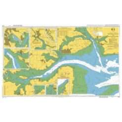 British Admiralty Nautical Chart 3741 Rivers Colne and Blackwater