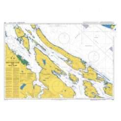 British Admiralty Nautical Chart 4955 North Pender Island to Thetis Island