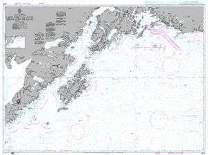 British Admiralty Nautical Chart 4976 Cape Saint Elias to Shumagin Islands