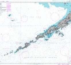 British Admiralty Nautical Chart 4977 Alaska Peninsula and Aleutian Islands to Seguam Pass