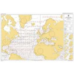 British Admiralty Routeing Chart 5124(1) North Atlantic Ocean – January