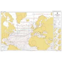 British Admiralty Routeing Chart 5124(2) North Atlantic Ocean – February