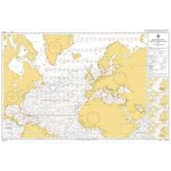 British Admiralty Routeing Chart 5124(5) North Atlantic Ocean – May