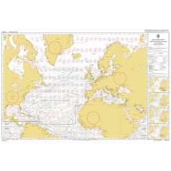 British Admiralty Routeing Chart 5124(9) North Atlantic Ocean – September