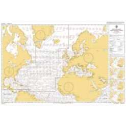 British Admiralty Routeing Chart 5124(10) North Atlantic Ocean – October