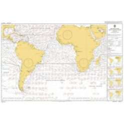 British Admiralty Routeing Chart 5125(1) South Atlantic Ocean – January