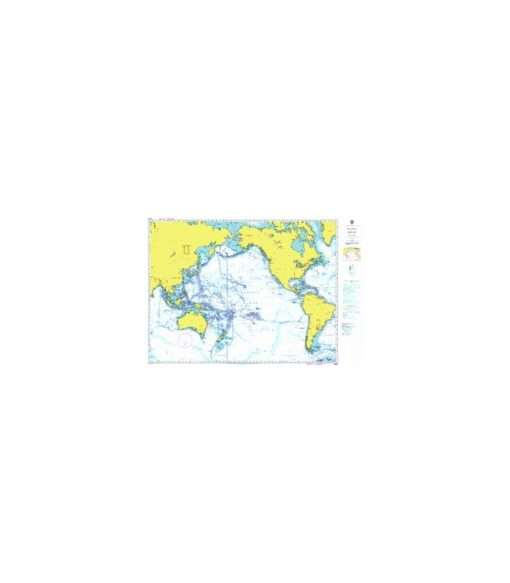 British Admiralty Nautical Chart 4002 A Planning Chart for the Pacific Ocean