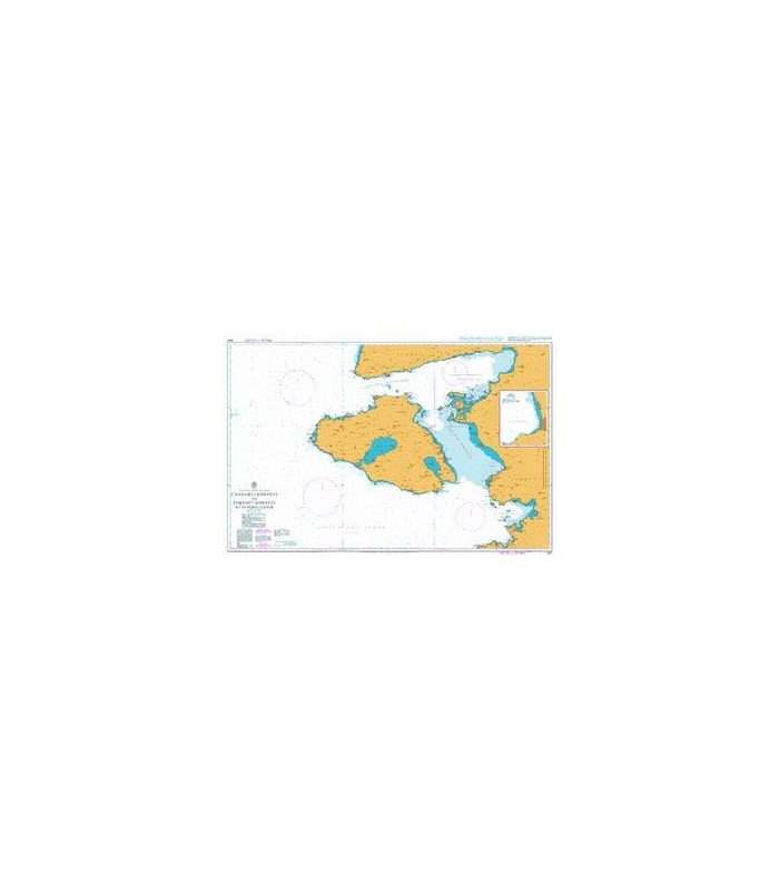 British Admiralty Nautical Chart 1061 Candarli Korfezi to Edremit Korfezi with Nisos Lesvos