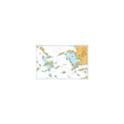 British Admiralty Nautical Chart 1095 Steno Kafirea to Rhodes Channel