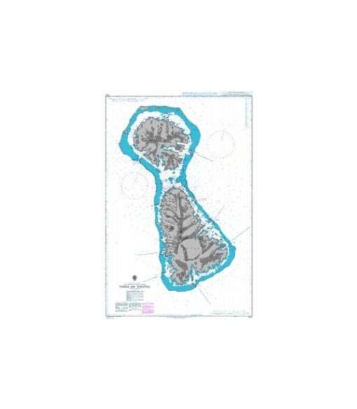 British Admiralty Nautical Chart 1103 Tahaa and Raiatea