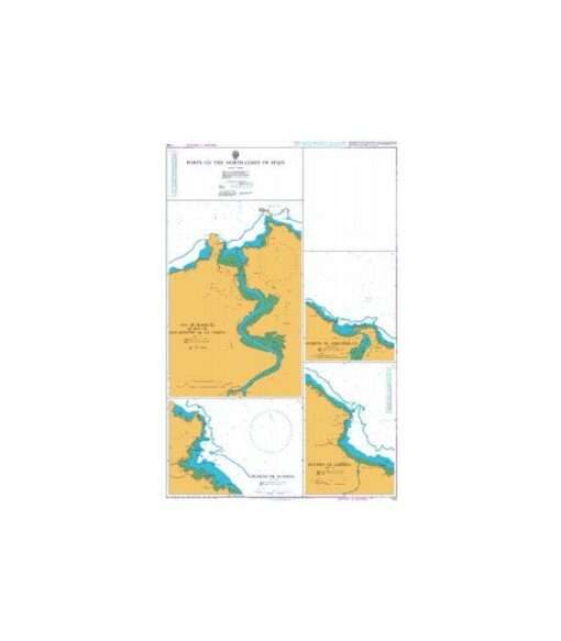 British Admiralty Nautical Chart 1150 Ports on the North Coast of Spain