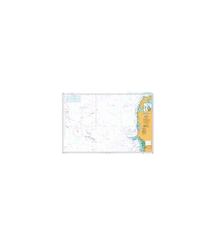 British Admiralty Nautical Chart 1422 Esbjerg to Hanstholm including Offshore Oil and Gas Fields