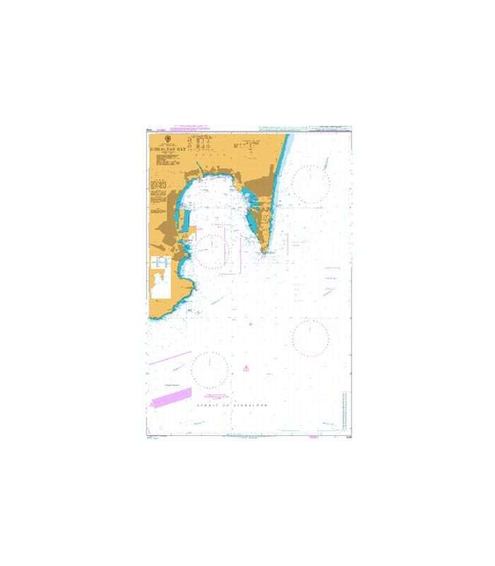 British Admiralty Nautical Chart 1448 Gibraltar Bay