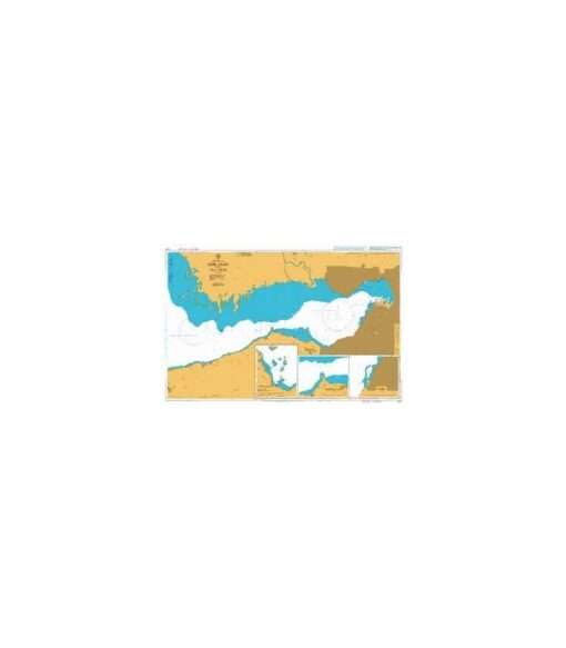 British Admiralty Nautical Chart 1522 Izmir Limani with Urla Limani