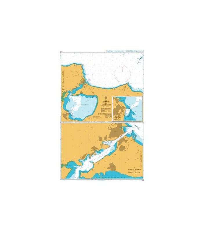 British Admiralty Nautical Chart 1569 Bizerte and Approaches