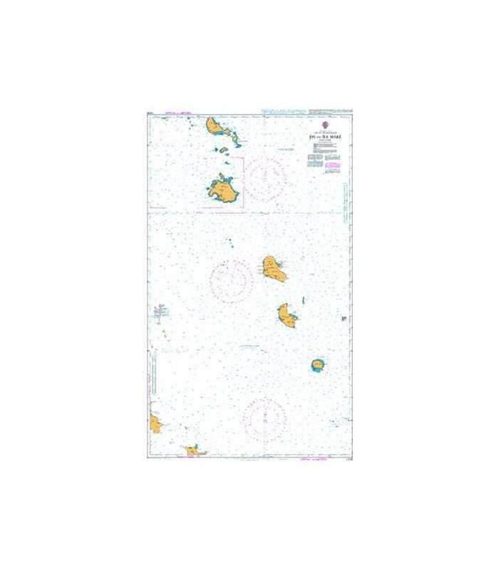 British Admiralty Nautical Chart 1576 Epi to Ile Mare
