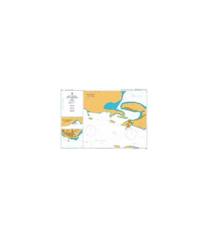 British Admiralty Nautical Chart 1598 Poros Megaron, Agios Theodhoroi and Elefsis