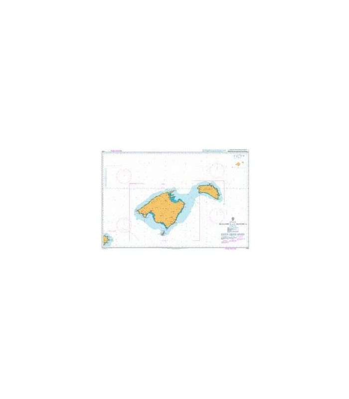 British Admiralty Nautical Chart 1703 Mallorca and Menorca