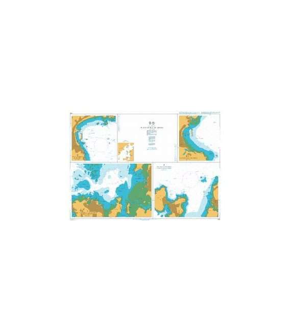 British Admiralty Nautical Chart 1755 Plans in Ria de Arousa