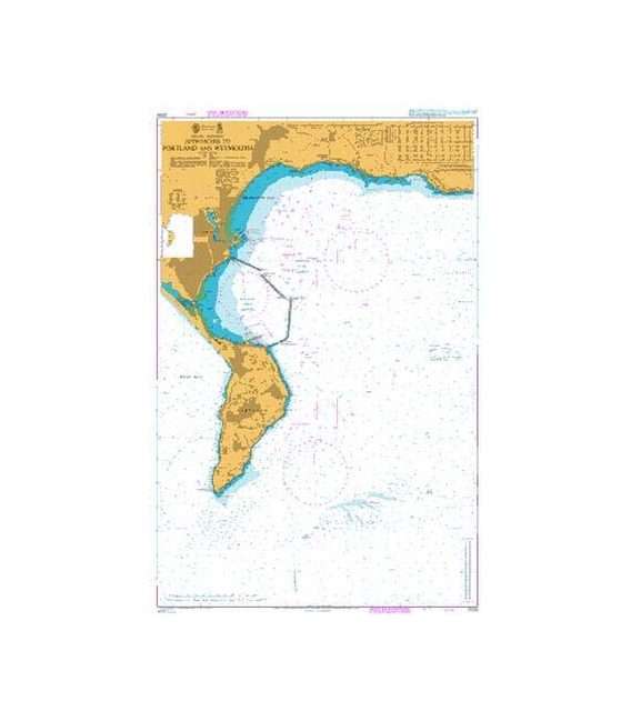 British Admiralty Nautical Chart 2255 Approaches to Portland and Weymouth