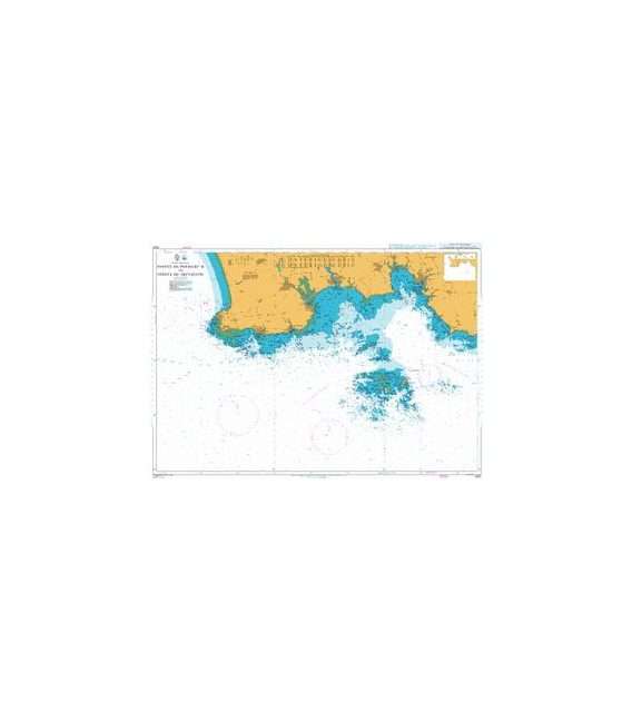 British Admiralty Nautical Chart 2820 Pointe de Penmarc`h to Pointe de Trevignon